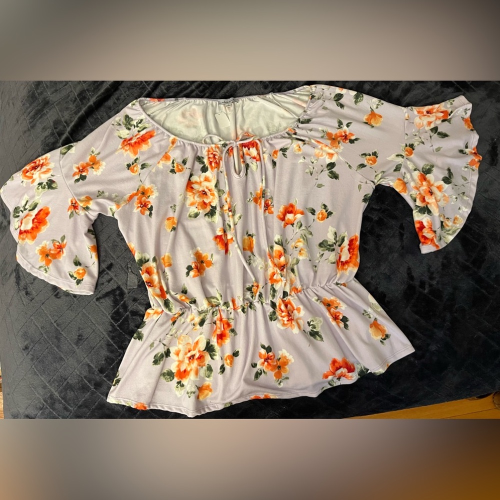 Flirty White Birch Top - off shoulder style